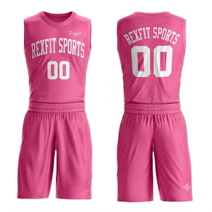 Conjunto de Pantalones Cortos y Camiseta de Baloncesto Bordados Personalizados, Uniforme Deportivo de Baloncesto de Malla Suave Hecho a Medida para Hombre - Product Image 3