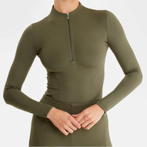 Camisa ecuestre de alta calidad Baselayer Top 4 Way Stretch Fit Camisas de manga completa Show Fabricación de ropa de equitación personalizada - Product Image 5