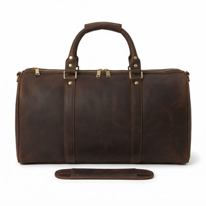 Sac de voyage en cuir véritable OEM ODM, personnalisation de la marque, matériaux de qualité supérieure, plusieurs compartiments, construction durable - Product Image 3