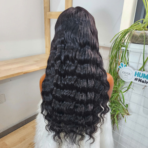 40 Inches Virgin <b>Deep</b> <b>Wave</b> Lace Front Transparent Glueless Lace <b>Wig</b> Vietnamese Hair <b>Wigs</b> for Women - Product Image 4