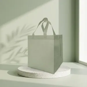 Bolsa de tela no tejida reutilizable con asa larga para compras y uso diario - Product Image 1