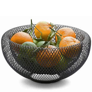 Corbeille à fruits en acier au design contemporain avec finition de qualité supérieure, parfaite pour les cuisines à la mode et le home staging - Product Image 2