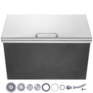 Frigorifero Commerciale in Acciaio Inox 24"L X 20"W X 15"H, Contenitore Refrigerante da 40 qt per Cucina Esterna con Coperchio a Cerniera - Product Image 1