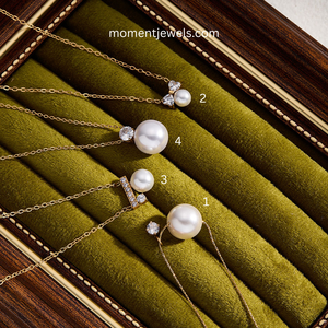 Collier pendentif en perles dorées, collier à chaînes superposées, perles blanches et fermoir en cristal, bijoux pour femmes - Product Image 5