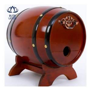 Barril de Vino de Madera en Oferta, Barril de Almacenamiento de Madera Maciza para el Envejecimiento de Bebidas y Exhibición Decorativa para Bares y Restaurantes - Product Image 3