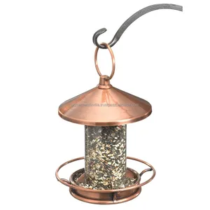 Wholesale Garden Supply Bird Feeder Outdoor Novelty Seed Copper Metal Bird Feeder/Food Holder For Balcony Garden Hanging Decors