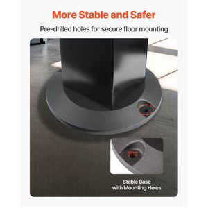 Supporto per smerigliatrice da banco per impieghi gravosi 28x17 cm con morsetto, piedistallo da pavimento e tavolo porta-mole con piastra di montaggio - Product Image 4