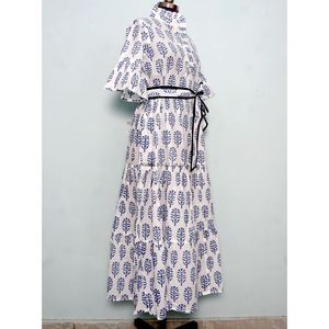 เดรสยาวทรงเอไลน์สไตล์วินเทจทำมือ เนื้อผ้าบางเบา ใส่สบาย เหมาะสำหรับวันหยุดพักผ่อน เดินเล่นชายหาด งานปาร์ตี้แบบสบายๆ หรือทริปพักผ่อน ให้ลุคสง่างามสำหรับผู้หญิง - Product Image 5