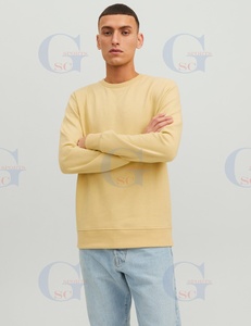 Sudadera de algodón de alta calidad con cuello redondo, color liso con logotipos personalizados y diseño de marca, camisas de manga larga de último diseño - Product Image 2
