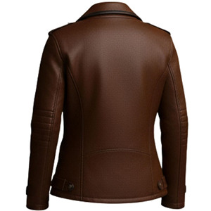 Chaqueta de cuero genuino para mujer, chaqueta de cuero para mujer, tejido de lona, color y logotipo personalizados, chaquetas de invierno para adultos de alta calidad - Product Image 2