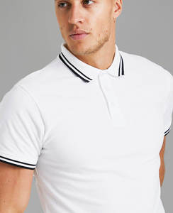 Polo clásico de color sólido con cuello plegable y dobladillo dividido para hombre, Polo original, Polo Pima, polos de algodón transpirables - Product Image 3
