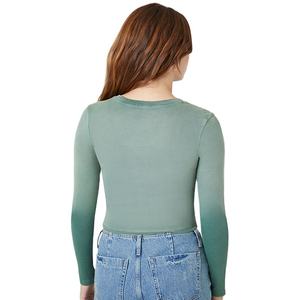 Camisetas de Manga Larga para Mujer, Diseño Ajustado, Cuello Redondo, 180 g/m², Verano, Moda, Alta Calidad, Diseño Corto - Product Image 3