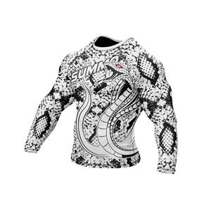 Custom Best Quality Plain Breathable MMA Rash Guard Long Sleeve Unisex Regular Fit Compression Eco-Friendly Quick Dry - Product Image 2