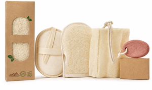 100% Natural Loofah Exfoliating Body Scrubber | Dual-Sided Bath <b>Sponge</b> Pad with Hand Strap & Hanging Loop for <b>Shower</b> - Product Image 6