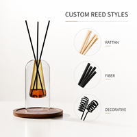 Diffuseur de parfum triangulaire personnalisé en ambre 100 ml avec bâtonnets noirs, écologique, longue durée, parfum de rose pour la maison, l'hôtel, le bureau