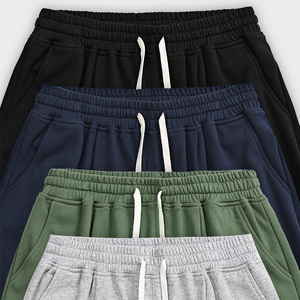กางเกงขาสั้นขายส่งสำหรับฤดูร้อน ทรงโอเวอร์ไซส์ สกรีนโลโก้ตามสั่ง ผ้าวอร์สเตดผสมสแปนเด็กซ์/ผ้าฝ้ายออร์แกนิค มีเชือกผูกเอว ระบายอากาศได้ดี สีพื้น - Product Image 6