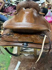 Selle de cheval western en cuir véritable, selle haut de gamme d'Inde au prix le plus bas - Product Image 3