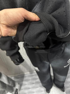 500 GSM Acid washed heavy weight <b>hoodies</b> Clush Industries <b>Black</b> Sun Faded <b>hoodies</b> for <b>Men</b> and Women unisex Metal custom Zipper - Product Image 5