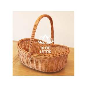 HOT SELLING 2026 Minimalist Rattan <b>Baskets</b> For Modern Apartment Living Pure 100% Handmade Clean Safe Certified Green Decoration - Product Image 1