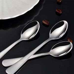 Set di 6 Cucchiaini da Espresso in Argento, 14 cm, Piccoli Cucchiaini in Acciaio Inox per Dessert, Caffè e Tè - Product Image 2