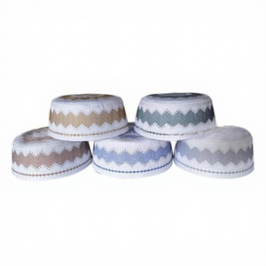 Gorros Musulmanes de Algodón al por Mayor para Hombre - Gorros Étnicos Tradicionales de Colores Sólidos y Blancos, Transpirables, para el Verano, Suministro al por Mayor - Product Image 1