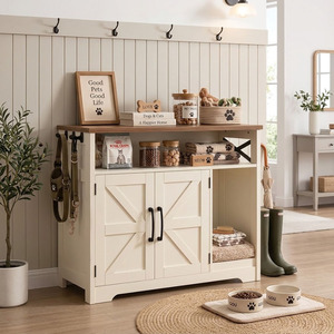 Mueble de madera para mascotas con nido para gatos, estante de almacenamiento para gatos de interior, estilo clásico multifuncional - Product Image 3