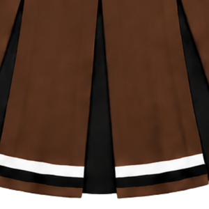 Jupe plissée marron pour femmes et filles, idéale pour la danse, les entraînements, les compétitions, les tenues de sport scolaires et les équipes athlétiques. - Product Image 3