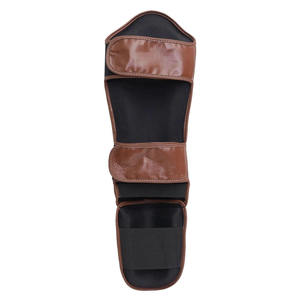 Protège-tibias en cuir PU personnalisé avec logo pour l'entraînement de boxe et arts martiaux – Équipement de boxe pour l'entraînement - Product Image 4