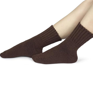Men's Seamless Crew <b>Socks</b> Winter Breathable Wool/Cotton Customized High Quality Solid Hand-Stitched Toe <b>Soft</b> - Product Image 1
