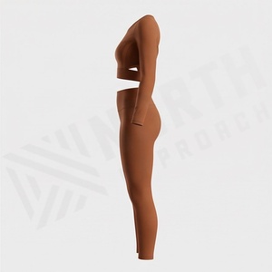 Conjunto Deportivo de Yoga de 2 Piezas para Mujer con Logotipo Personalizado de Alta Calidad, Ropa de Gimnasio Ligera, Diseño de Ropa Deportiva Activa - Product Image 3
