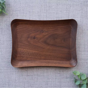 Bandeja de Madera 3D v2 Hecha a Mano de Nogal Negro con Curvas Elegantes y Acabado de Aceite de Tung Seguro para Alimentos - Product Image 2