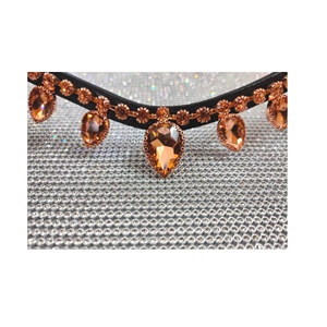 Bandas de caballo ecuestre de cuero genuino 100% hechas a mano, cómodas con cristales, productos de caballo de alta calidad del fabricante - Product Image 1