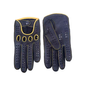 Gants de conduite en cuir pour hommes, gants de conduite en cuir véritable de qualité supérieure, gants de conduite pour hommes et femmes, gants de conduite OEM - Product Image 1