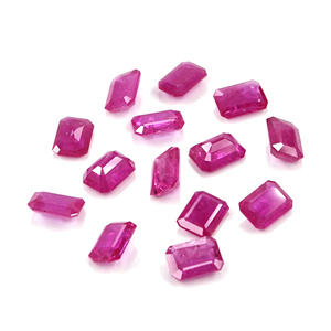 Rubis naturels non traités du Mozambique, octogones calibrés 5x7mm, pierres précieuses de rubis naturelles facettées pour la création de bijoux, prêtes à l'emploi - Product Image 4