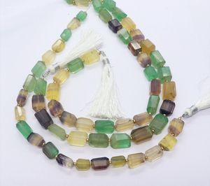 Perles de fluorite jaune naturelle facettées en forme de pépite 8x11 MM, perles de pierres précieuses de fluorite jaune polies, perles de fluorite facettées en forme de pépite de 10 pouces - Product Image 5