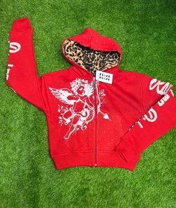 Sudadera con Capucha de Diseño Moderno para Hombre, Estilo Urbano, con Serigrafía, Bordado Desgastado Personalizado, Detalles de Pedrería - Product Image 6