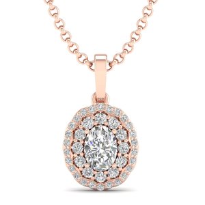 REYES New Arrival 14K 18K <b>Solid</b> <b>Gold</b> Oval Cut 1.21 Carat Moissanite Necklace For Women Luxury GRA Certified Fine Jewelry - Product Image 2