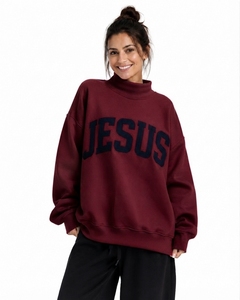 Wholesale Price High Quality <b>Pullover</b> <b>Women</b> Customized Front Logo Winter Sweatshirt Casual Style Streetwear - Product Image 1