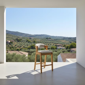 เก้าอี้บาร์ Kia โครงไม้สักธรรมชาติ เป็นมิตรกับสิ่งแวดล้อม ทนทาน สไตล์ร่วมสมัย เรียบง่าย ออกแบบตามสั่ง สำหรับใช้ในร่มเชิงพาณิชย์ - Product Image 3