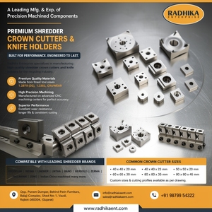 Radhika High-Accuracy D2 Metal <b>Shredder</b> Blades with Long Service Life & High Rigidity for Industrial Recycling Machinery Parts - Product Image 3
