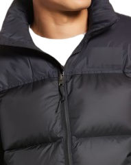 Blouson matelassé coupe-vent d'hiver personnalisé pour homme, avec capuche à double fermeture éclair, style décontracté, fermeture éclair finie, couleur contrastante, XS-XL, teint uni - Product Image 3