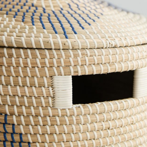 Panier à linge en jonc de mer tressé à la main avec poignées, panier de rangement en osier naturel pour vêtements, organisation de la salle de bain et de la maison, Vietnam - Product Image 2