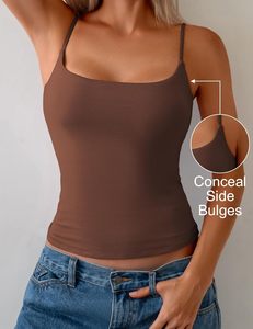 Camiseta de Tirantes para Mujer, Doble Capa, Personalizada, Ecológica, de Secado Rápido, Ligera, de Algodón, Cuello Redondo, con Lazo, Transpirable y Elástica - Product Image 6