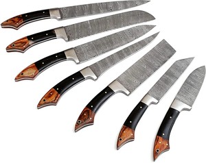Professional 7 Piece Stainless Steel Chef Knife Set Wood Handle Right Hand Traditional Forged <b>Kitchen</b> Cooking Knives 10-11.9in - Product Image 1