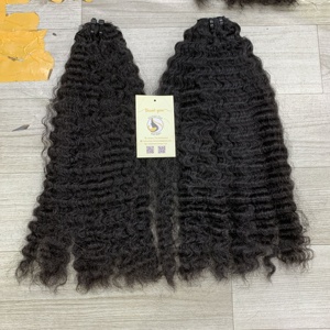 Paquetes de pelo rizado birmano al por mayor, cutículas alineadas, doble estirado, cabello humano vietnamita, extensiones de trama vietnamita - Product Image 2
