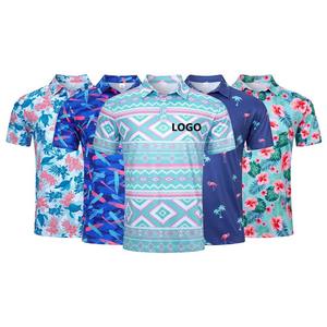 T-shirts de sublimation haut de gamme pour hommes – Prix de gros, logo personnalisé, polo d'été streetwear avec boutons courts - Product Image 6