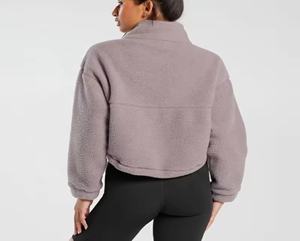 Chaqueta de mujer con logotipo personalizado ropa de calle de moda transpirable de gran tamaño Sherpa con mangas más nuevas y elegantes cuello vuelto impermeable - Product Image 2