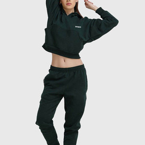 Nueva llegada, mejor estilo, sudadera corta con capucha para mujer, sudadera corta con capucha de alta calidad para mujer en venta en línea - Product Image 6