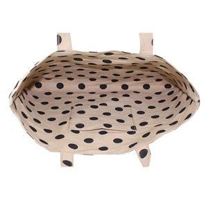 Sac fourre-tout réversible en coton et jute à pois, fait main, design tendance, pour filles et adolescentes - Product Image 5