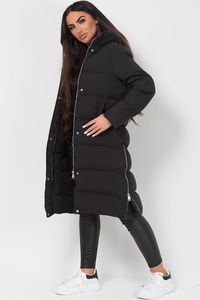 Chaqueta Larga Acolchada para Mujer, Diseño Moderno, Cierre Completo con Cremallera, Acolchado Grueso, Térmica, Ideal para Viajes, Resistente - Product Image 5